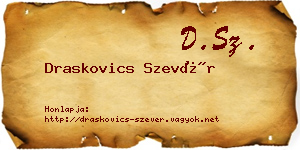 Draskovics Szevér névjegykártya